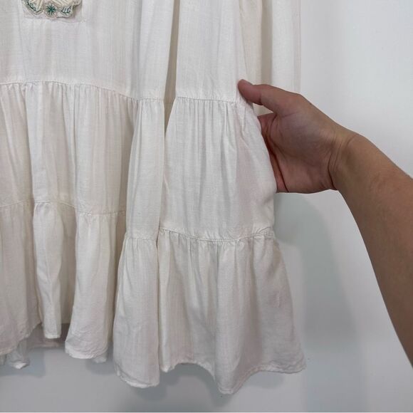 Free People Chain of Daisies Tunic Dress Ivory/Cream - Picture 12 of 16